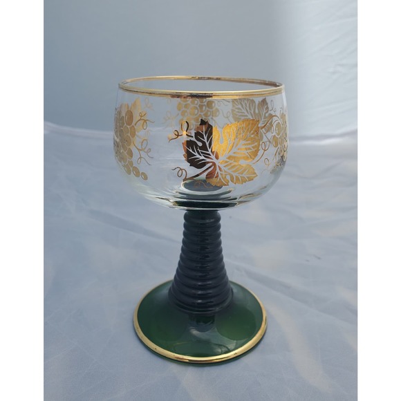 3 Vintage 4.5" Germany Bockling Roemer Grapes Pattern Glasses - Picture 2 of 5